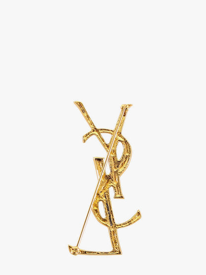 Saint Laurent Woman Saint Laurent Woman Gold Brooches