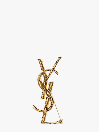 Saint Laurent Woman Saint Laurent Woman Gold Brooches