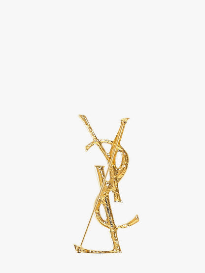 Saint Laurent Woman Saint Laurent Woman Gold Brooches