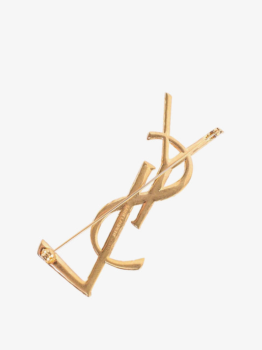 Saint Laurent Woman Saint Laurent Woman Gold Brooches