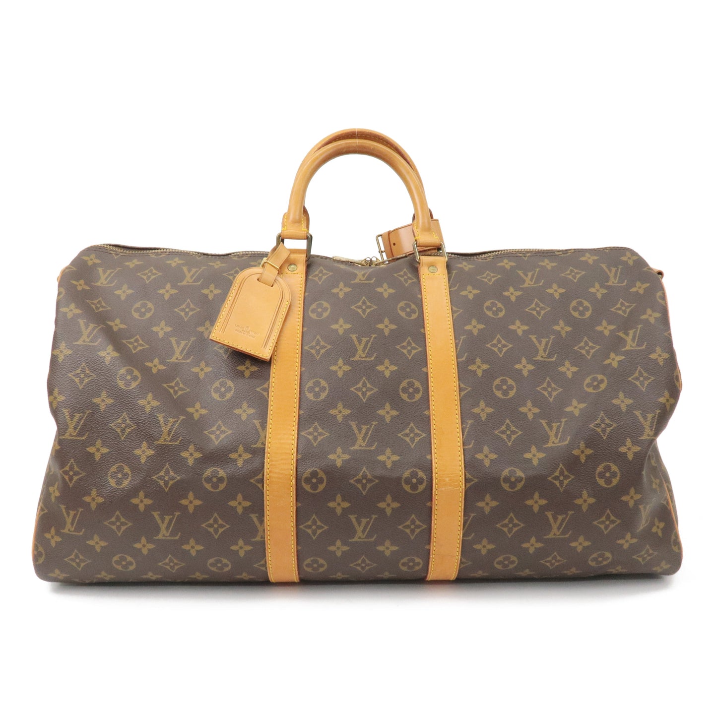 Louis Vuitton Keep All Bandouliere 55 Boston Bag Brown M41414