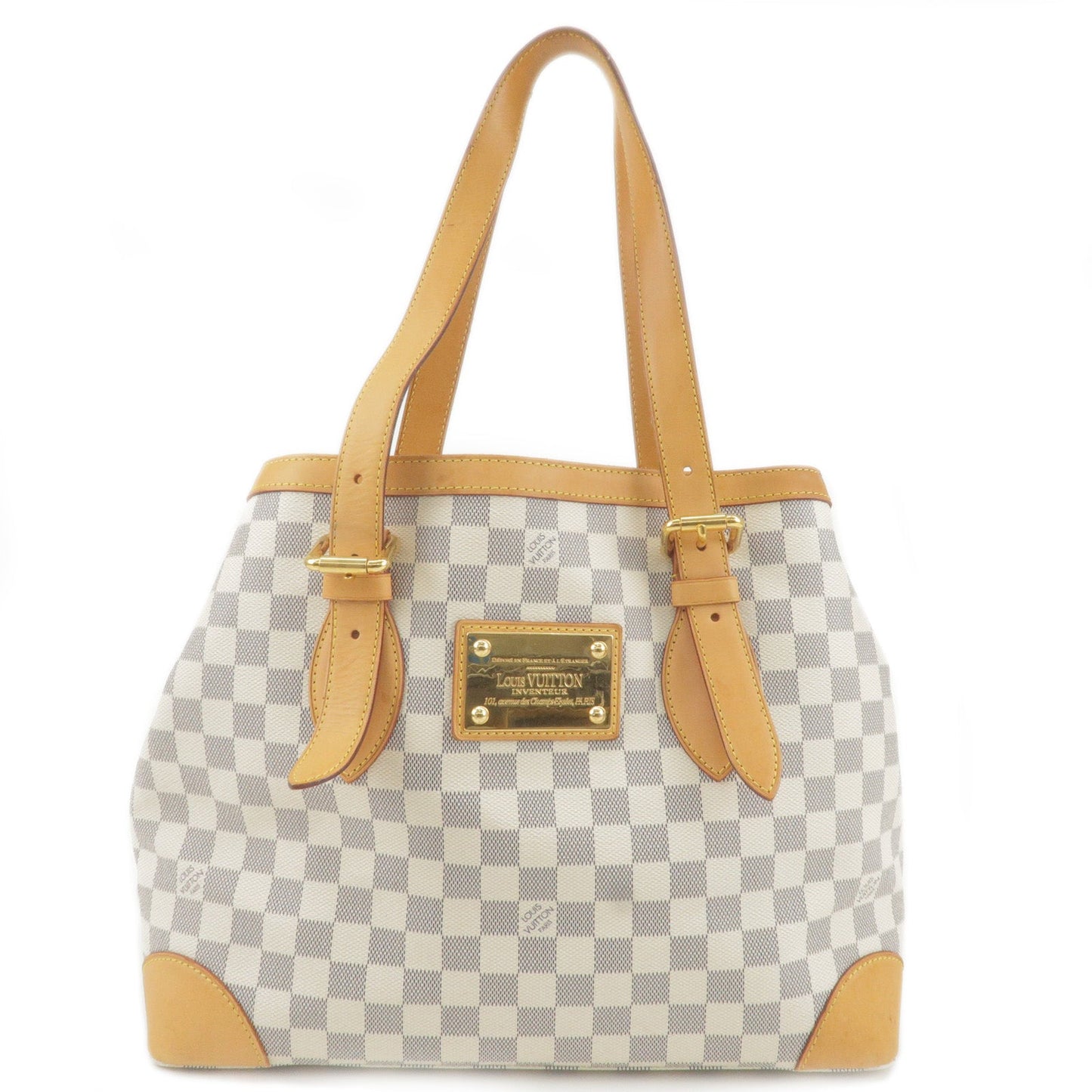 Louis Vuitton Damier Azur Hampstead MM Hand Bag N51206