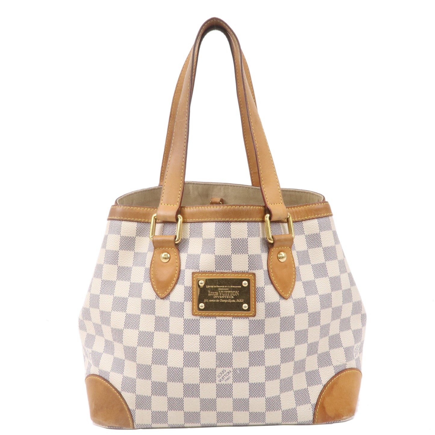 Louis Vuitton Damier Azur Hampstead PM Hand Bag Ivory N51207