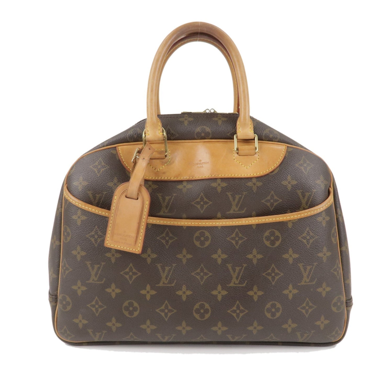 Louis Vuitton Monogram Deauville Hand Bag Brown M47270