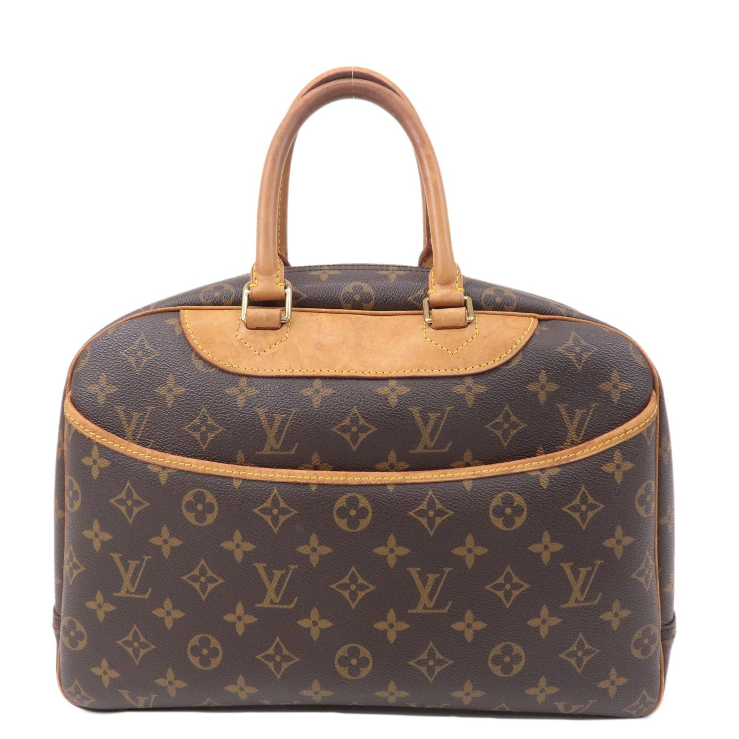 Louis Vuitton Monogram Deauville Hand Bag Brown M472700