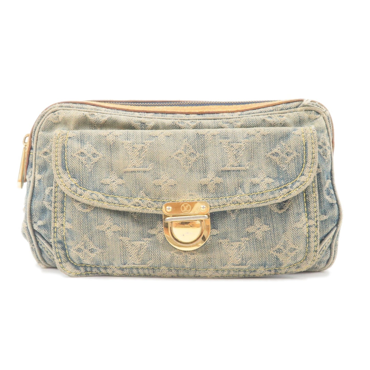 Louis Vuitton Monogram Denim Bumbag Waist Bag Blue M95347