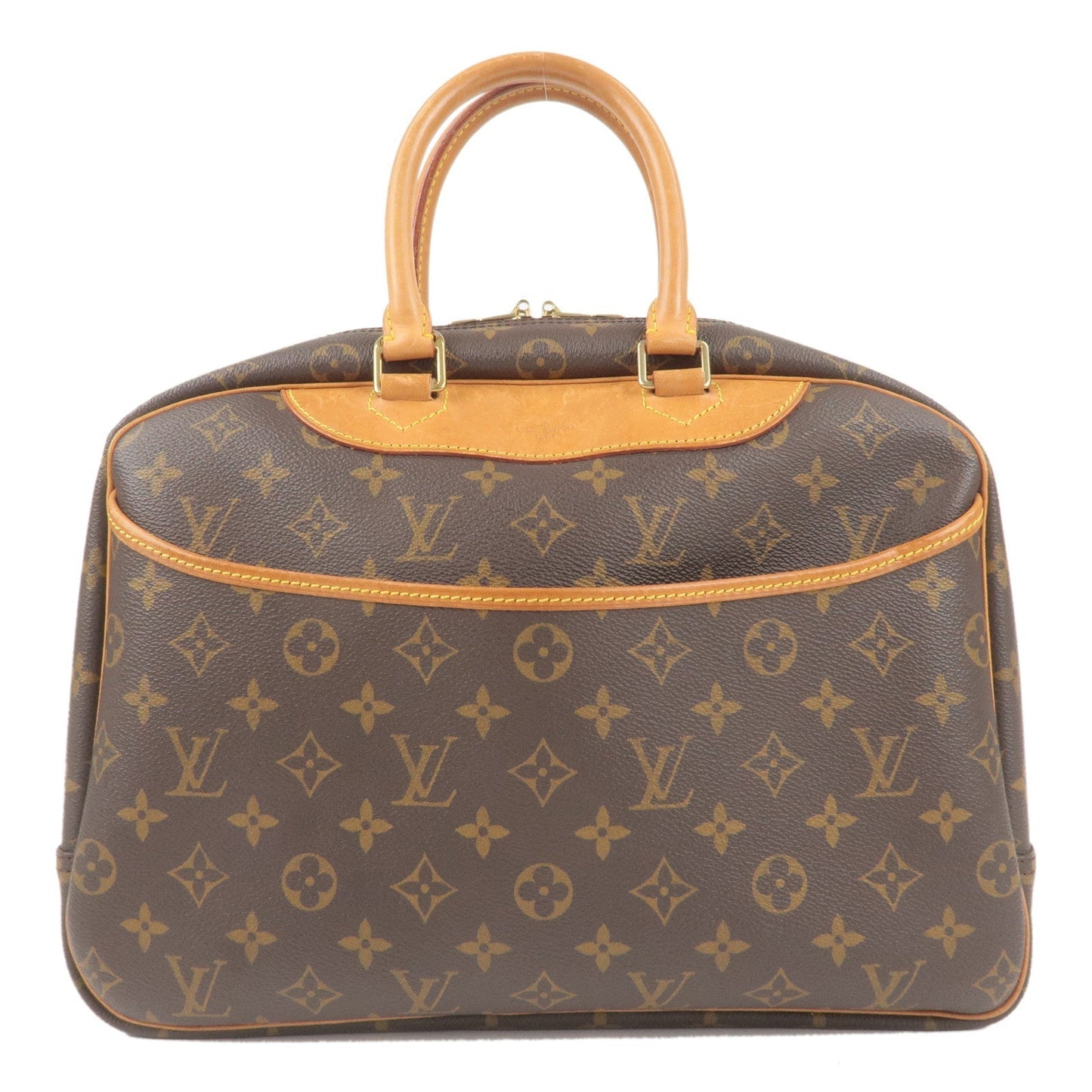 Louis Vuitton Monogram Deauville Hand Bag Brown M47270