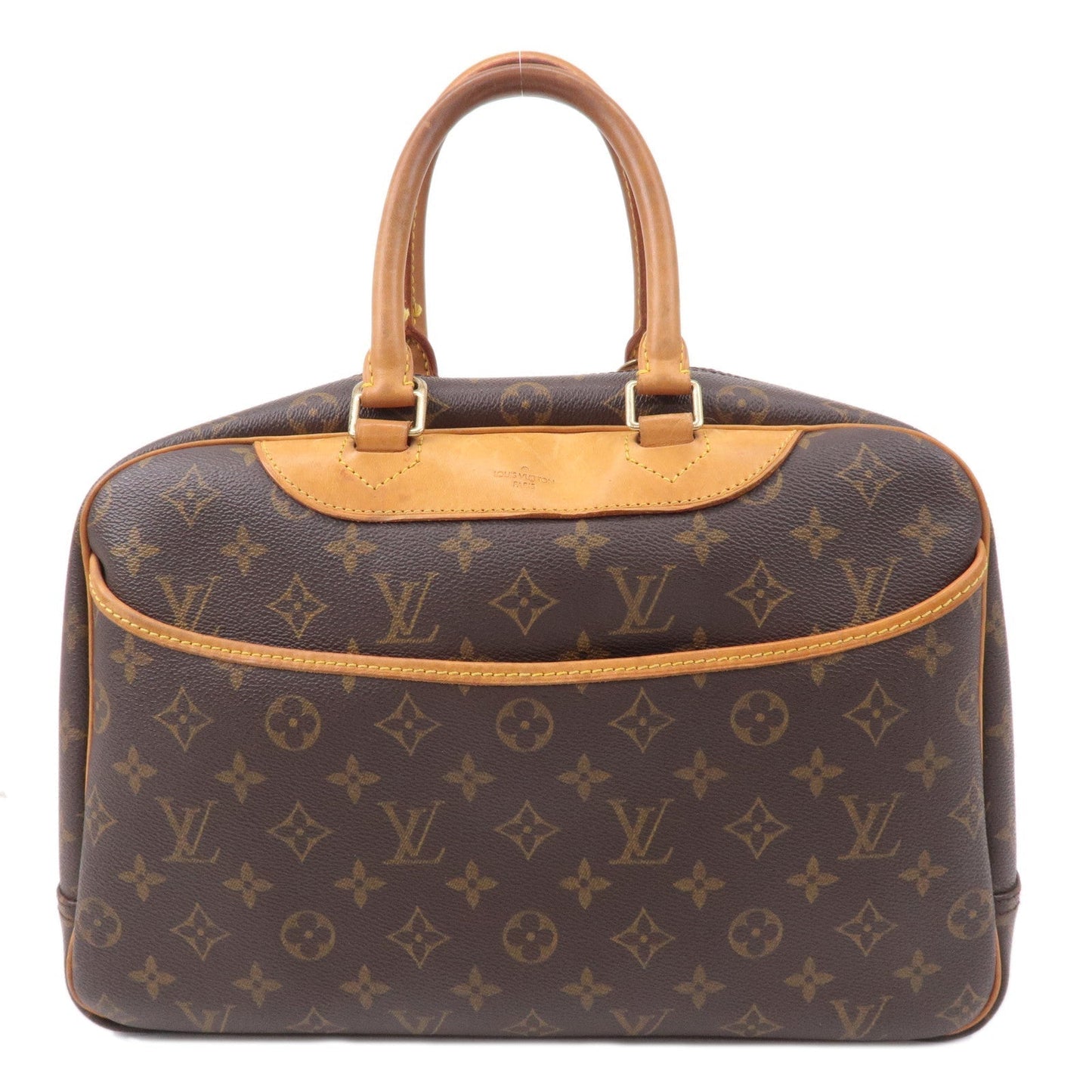 Louis Vuitton Monogram Deauville Hand Bag Brown M47270