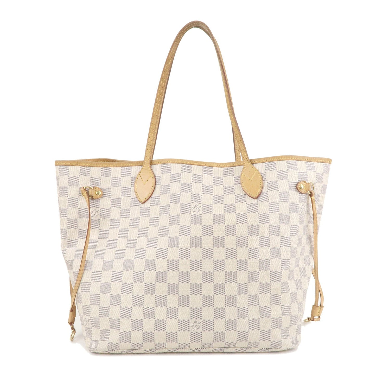 Louis Vuitton Damier Azur Neverfull MM Tote Bag Hand Bag N51107