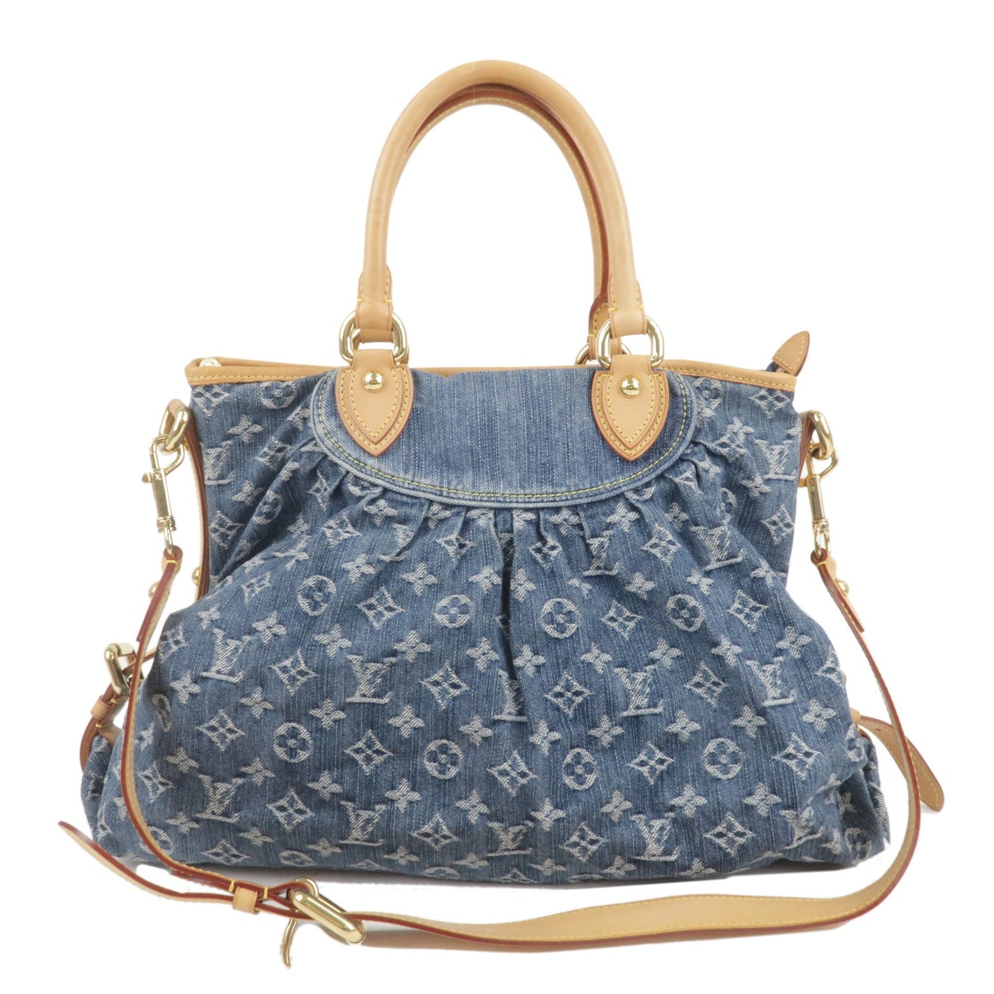 Louis Vuitton Monogram Denim Neo Cabby GM Shoulder Bag Blue M95350