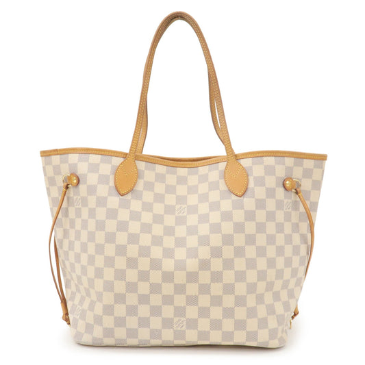 Louis Vuitton Damier Azur Neverfull MM Tote Bag Hand Bag N51107