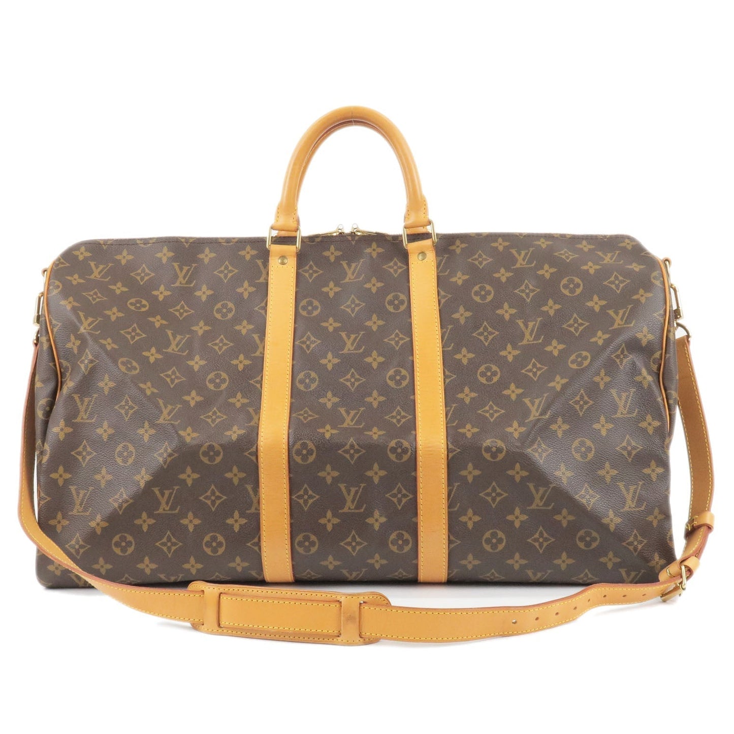 Louis Vuitton Monogram Keep All Bandouliere 55 Boston Bag M41414