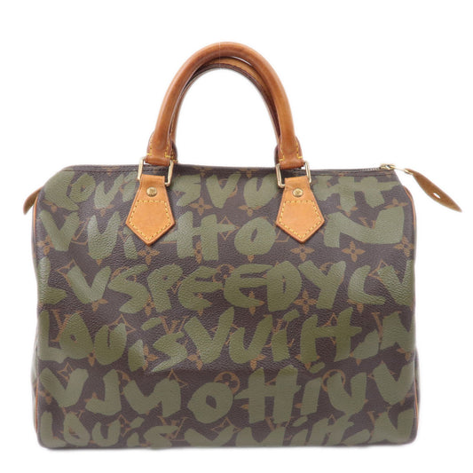 Louis Vuitton Monogram Graffiti Speedy 30 Khaki Brown M92194