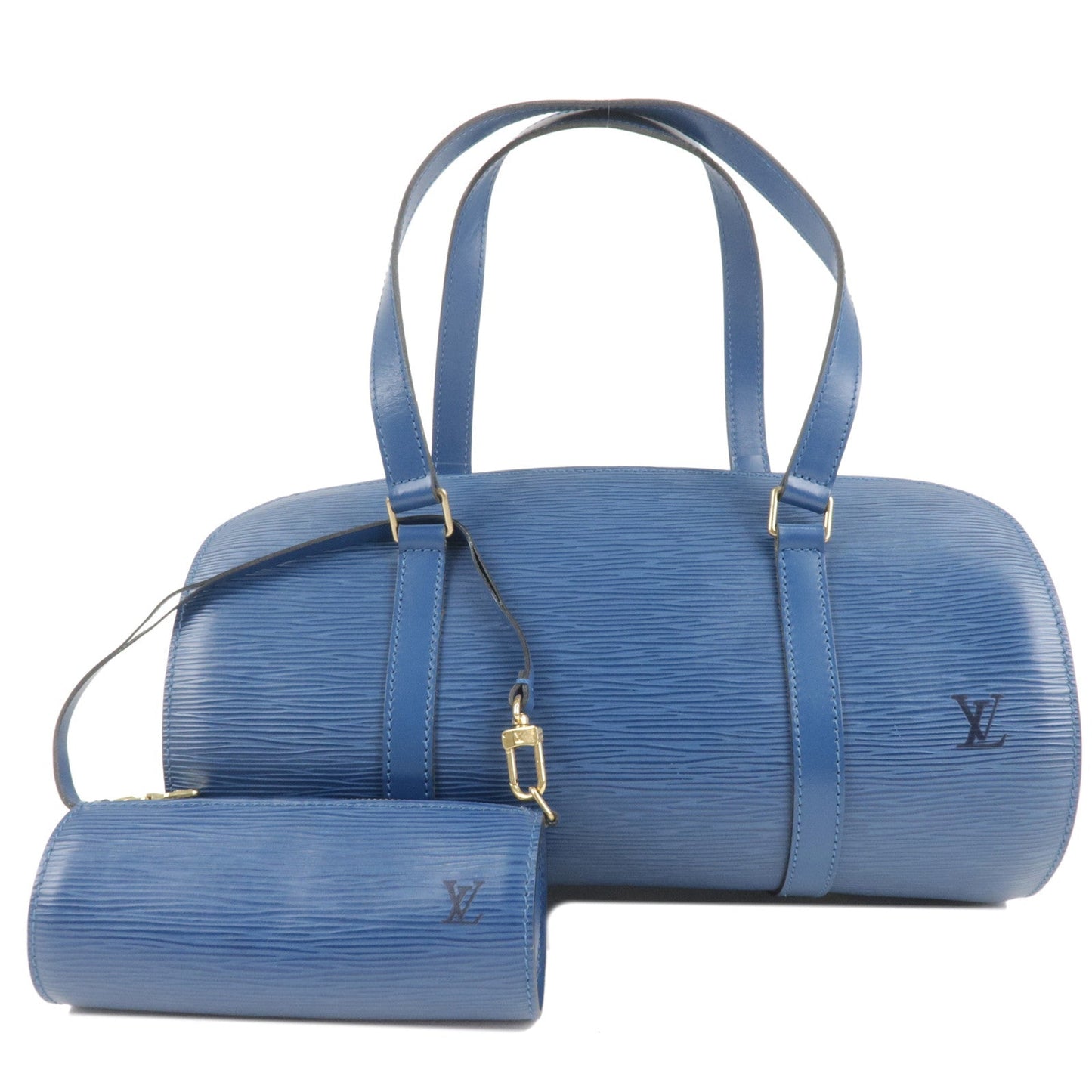 Louis Vuitton Epi Soufflot Shoulder Bag Hand Bag Blue M52222