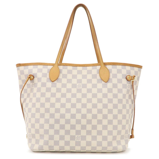 Louis Vuitton Damier Azur Neverfull MM Tote Bag N51107