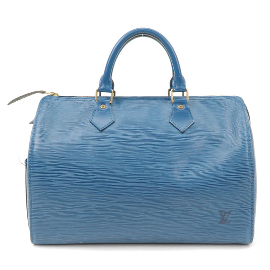 Louis Vuitton Epi Leather Speedy 35 Boston Bag Toledo Blue M42995