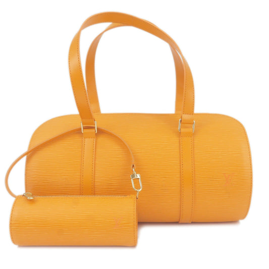 Louis Vuitton Epi Soufflot Hand Bag & Mini Pouch Orange M5222H