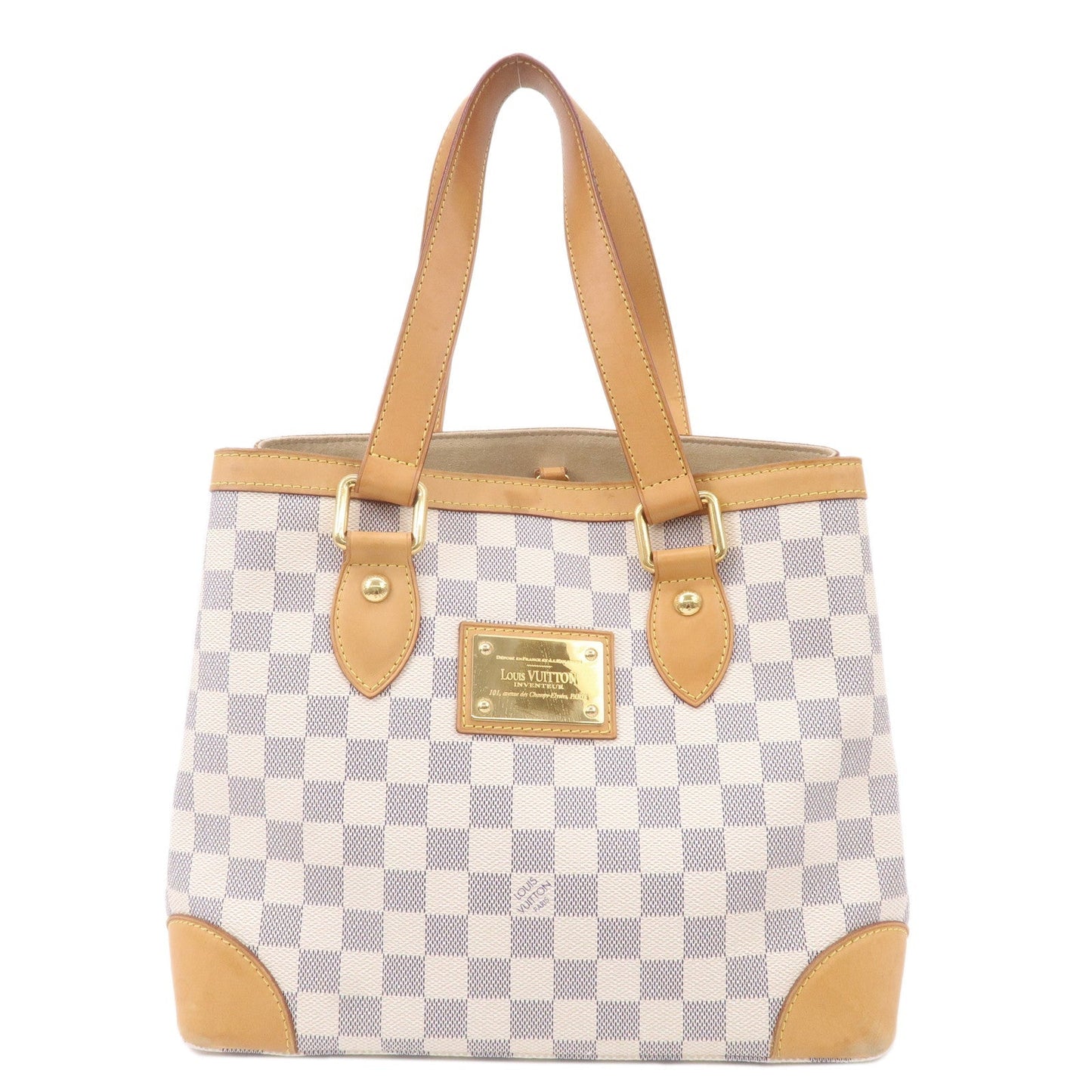 Louis Vuitton Damier Azur Hampstead PM Hand Bag Ivory N51207