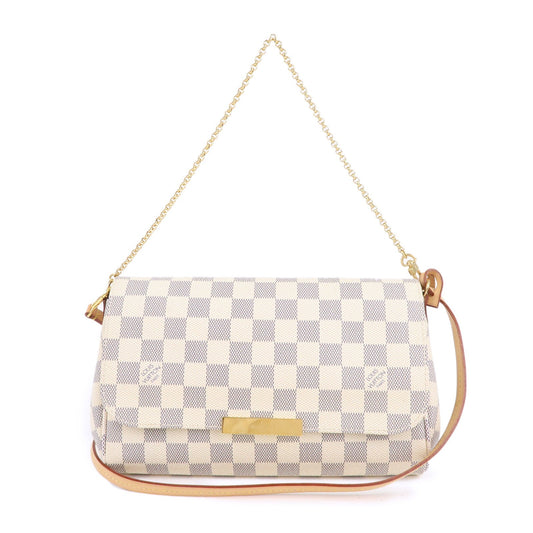 Louis Vuitton Damier Azur Favorite MM 2Way Bag Hand Bag N41275