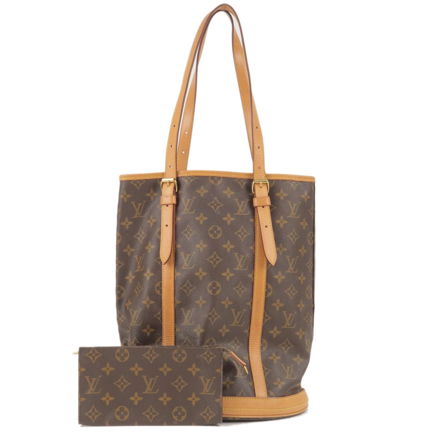 Louis Vuitton Monogram Bucket GM Shoulder Bag M42236 & Pouch