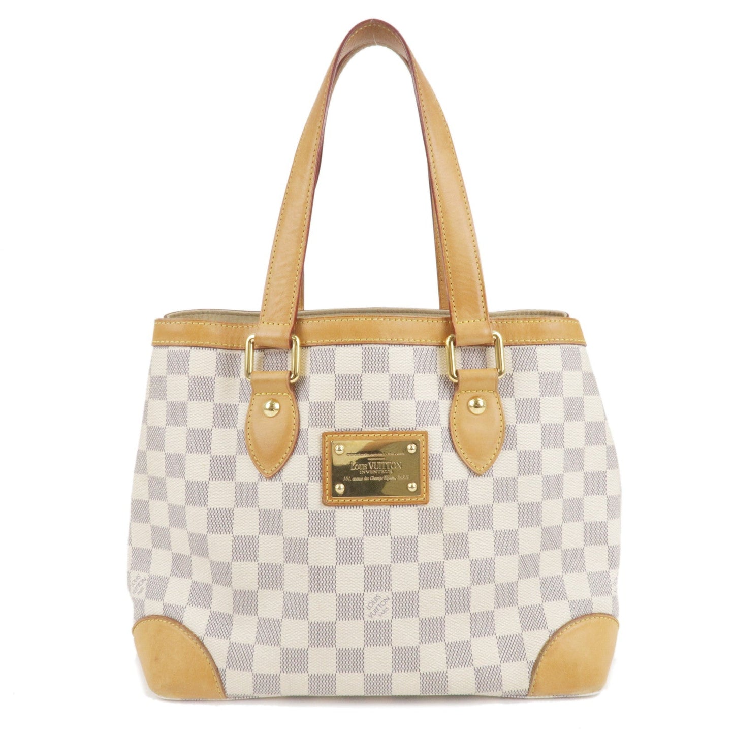 Louis Vuitton Damier Azur Hampstead PM Hand Bag Ivory N51207