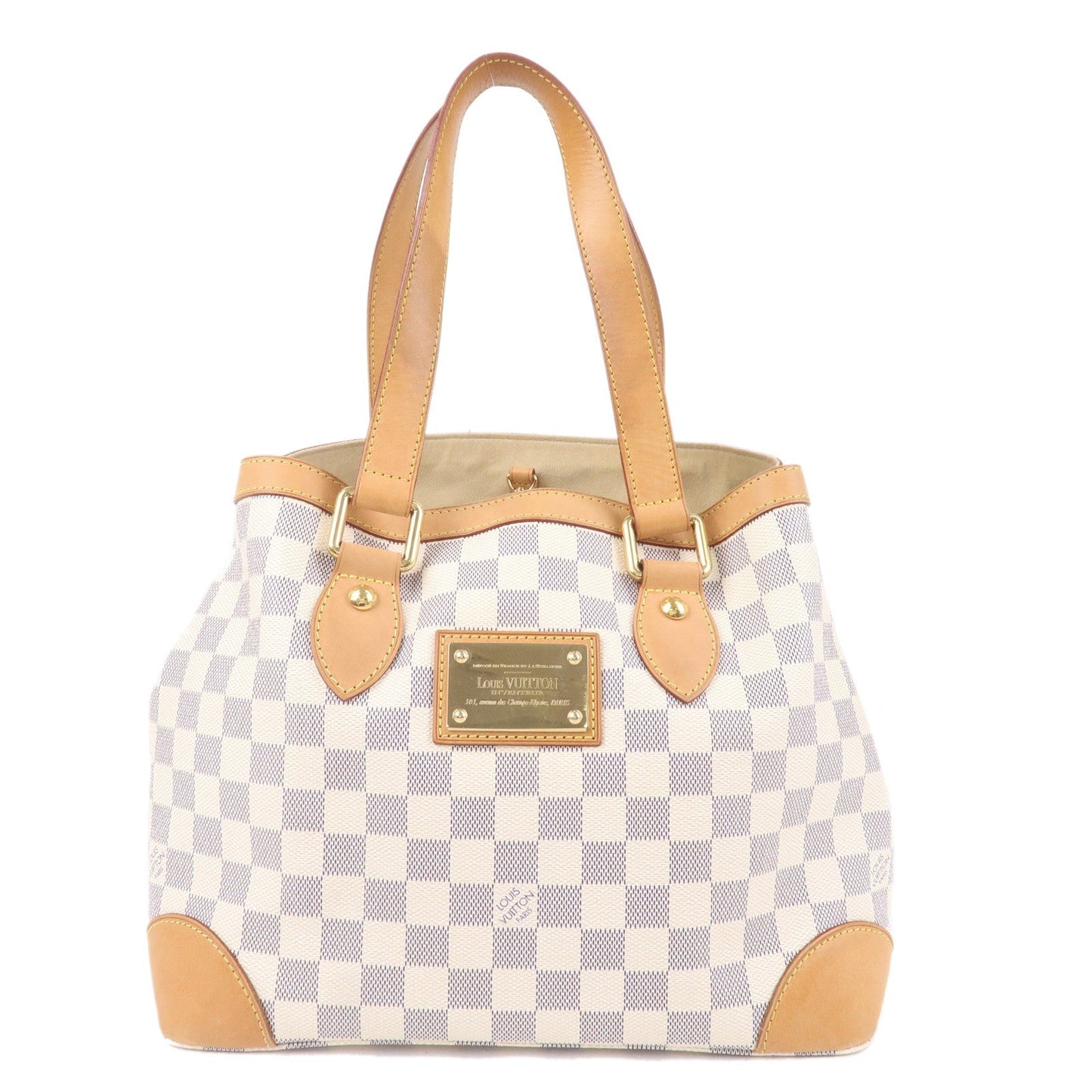 Louis Vuitton Damier Azur Hampstead PM Tote Bag Ivory N51207