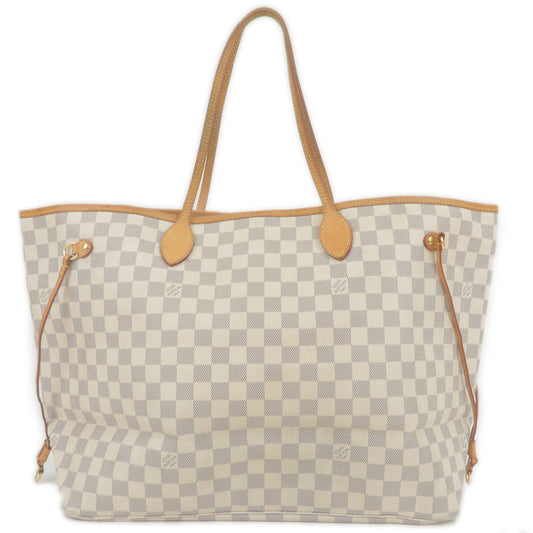 Louis Vuitton Damier Azur Neverfull GM Tote Bag Hand Bag N51108