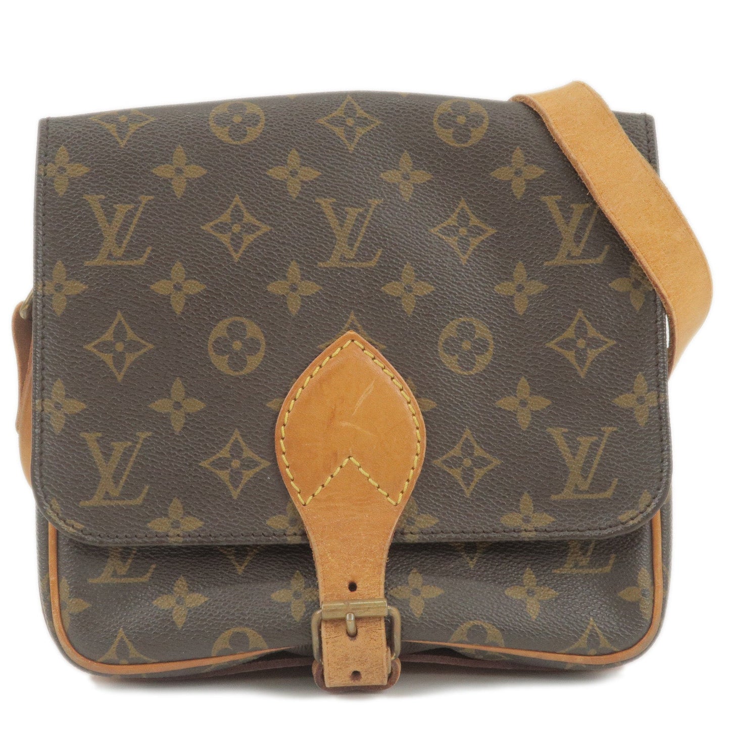 Louis Vuitton Monogram Cartouchiere MM Shoulder Bag M51253