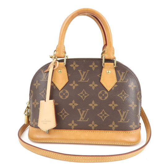 Louis Vuitton Monogram Alma BB 2Way Hand Bag Brown M53152