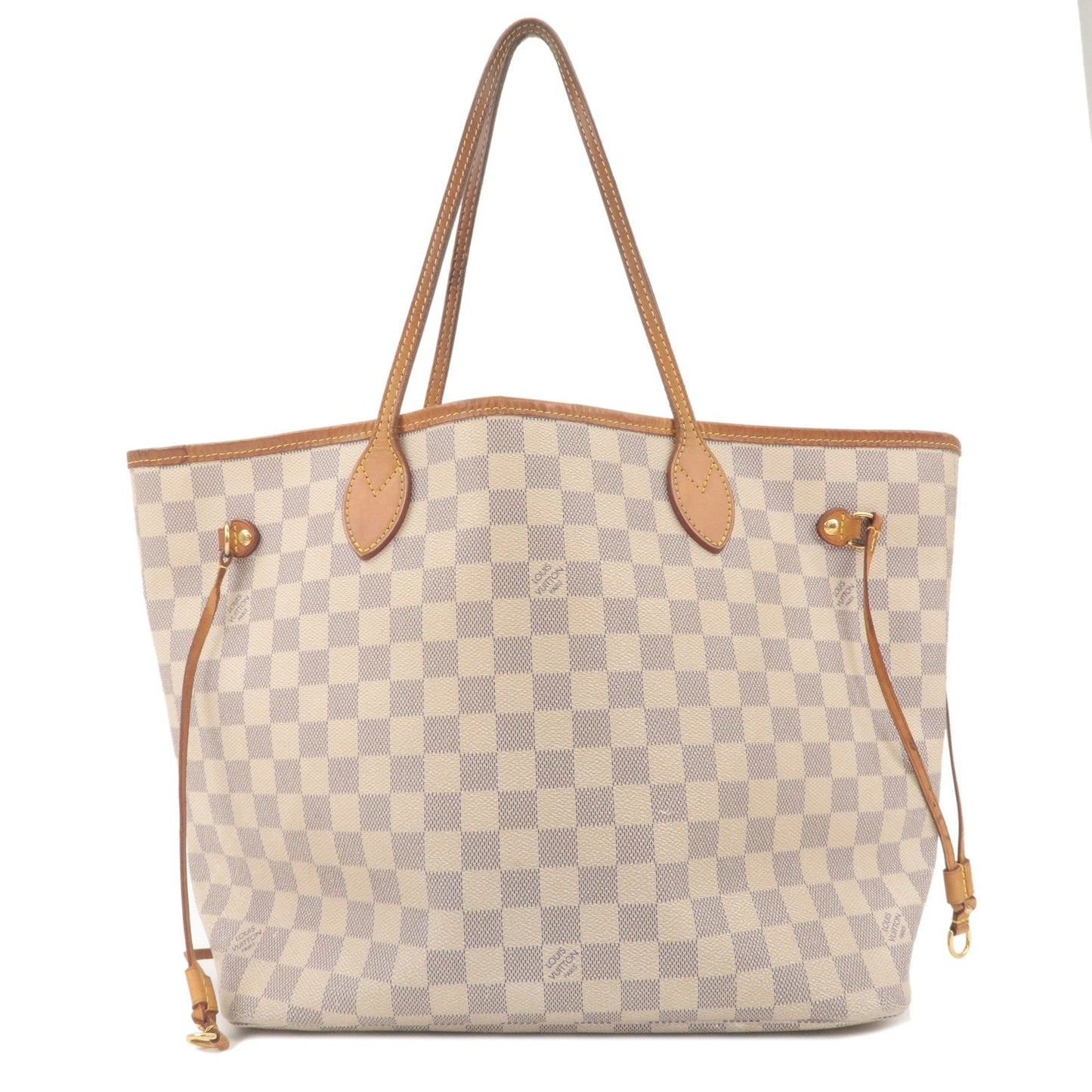 Louis Vuitton Damier Azur Neverfull MM Tote Bag Hand Bag N51107