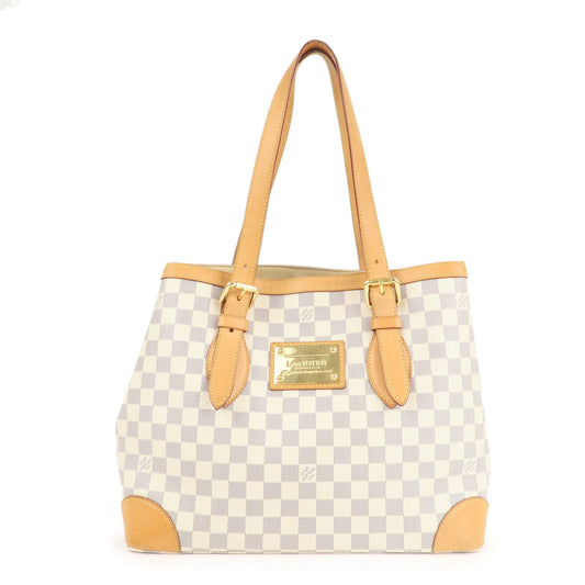 Louis Vuitton Damier Azur Hampstead MM Canvas Hand Bag N51206