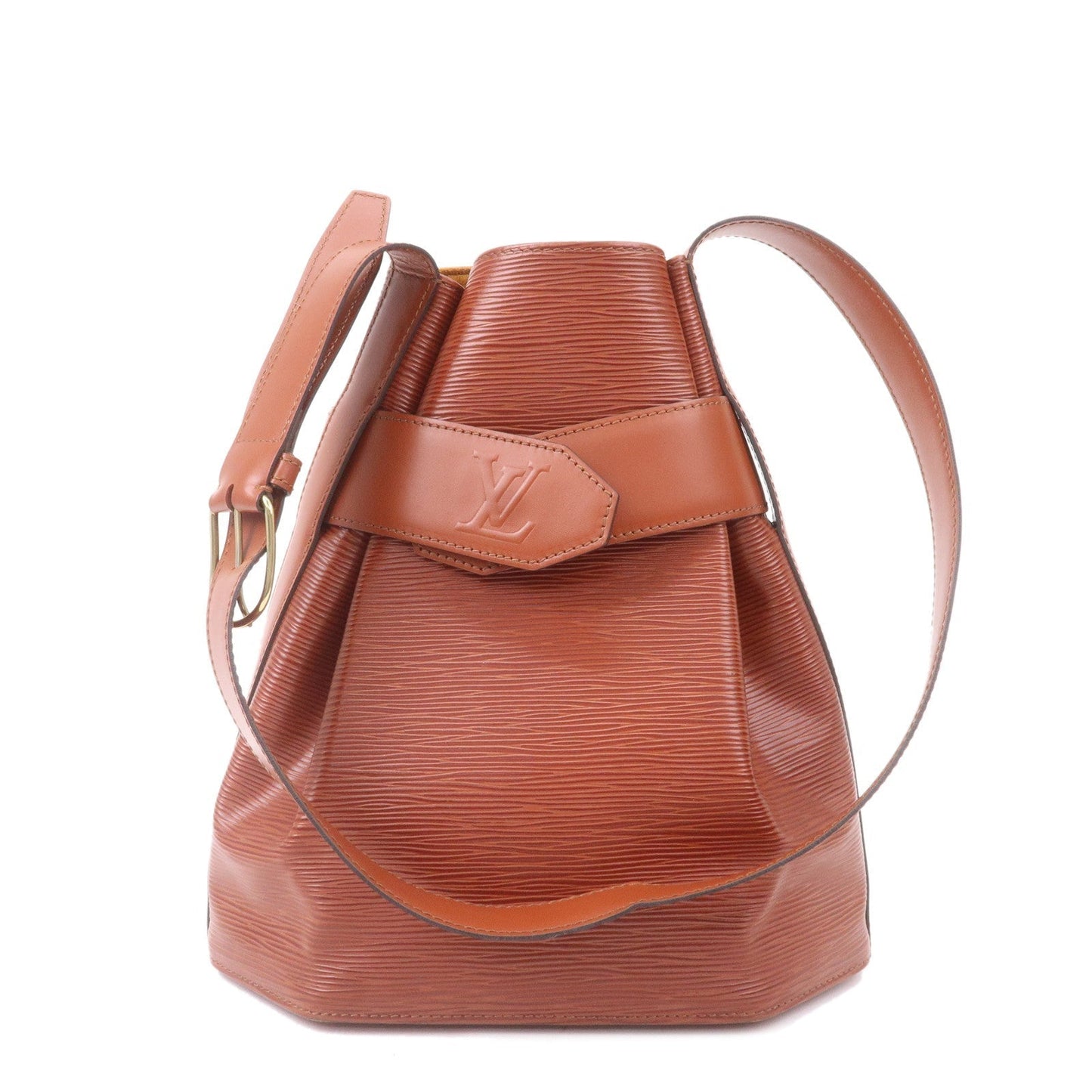 Louis Vuitton Epi Sac D'epaule PM Bucket Bag Kenya Brown M80203