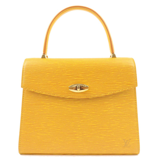 Louis Vuitton Epi Leather Malesherbes Hand Bag Yellow M52379