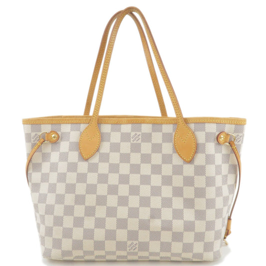 Louis Vuitton Damier Azur Neverfull PM Tote Bag Hand Bag N51110