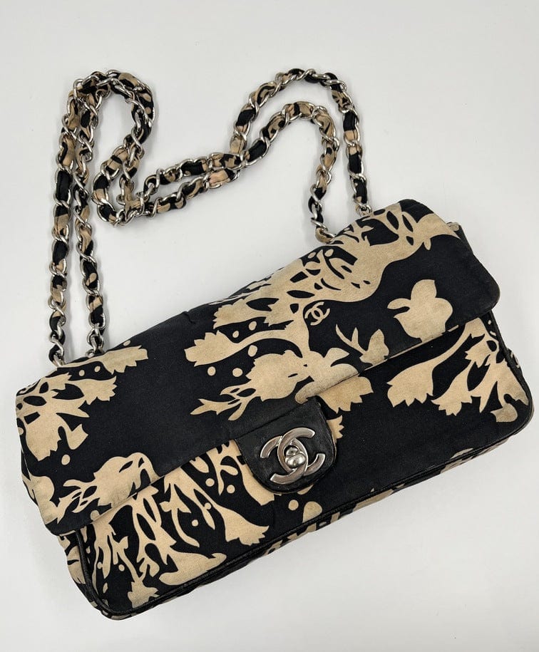 Vintage Chanel Floral Printed Flap Bag