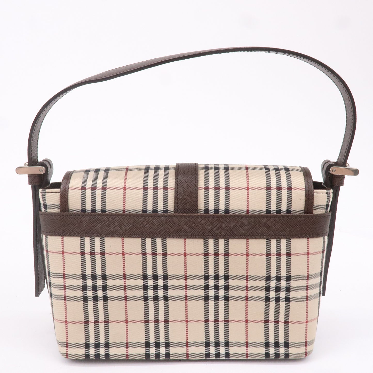 BURBERRY Canvas Leather Nova Check Shoulder Bag Hand Bag