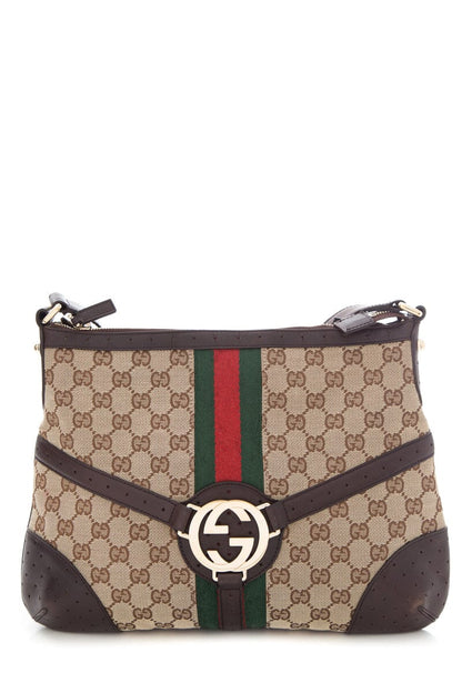 Gucci Reins Web Brown Shoulder Handbag