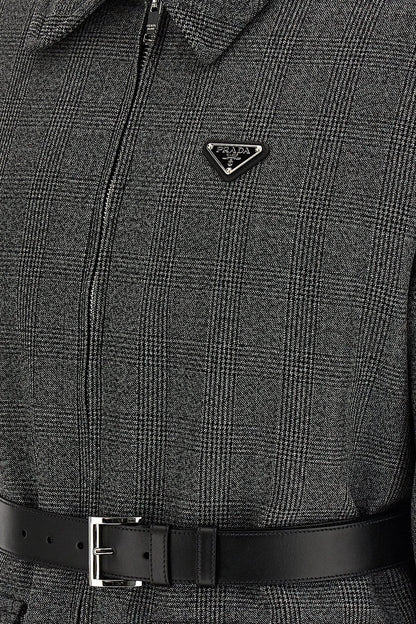 Prada Women Check Logo Down Jacket