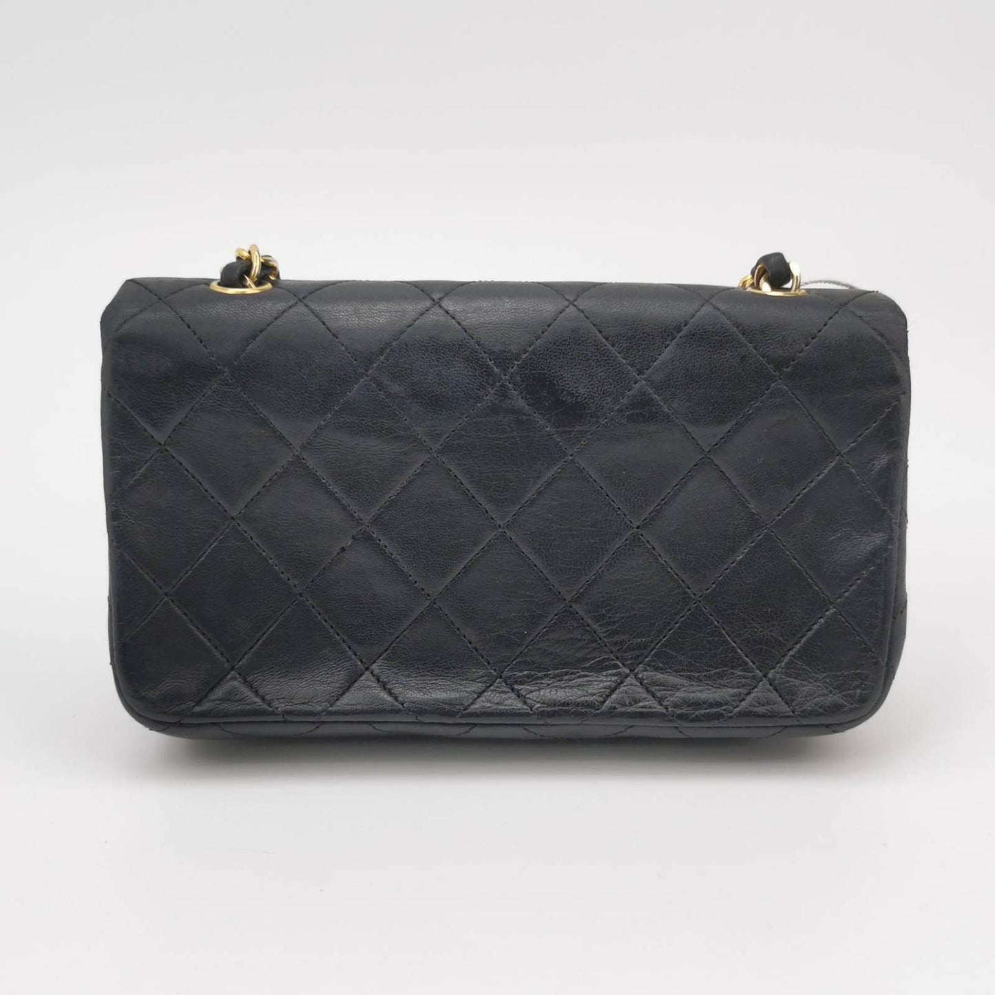 Chanel Classic Flap Mini Vintage 1989-1991 Black Lambskin Leather with 24k Gold Hardware