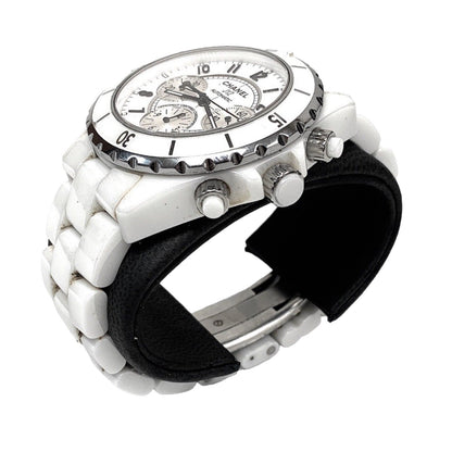 Chanel J12 White Ceramic 41mm Chronograph Unisex Watch