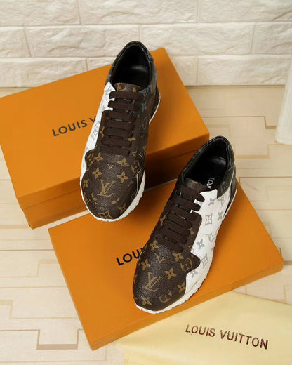 The Bags Vibe - Louis Vuitton Run Away Brown White Sneaker