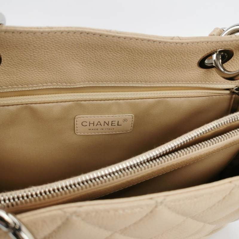 Chanel GST Grand Shopping Tote 2011 Beige Caviar Leather PM