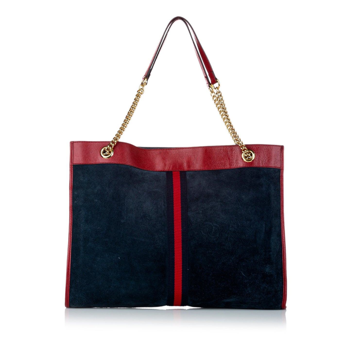 Blue Gucci Rajah Suede Tote Bag