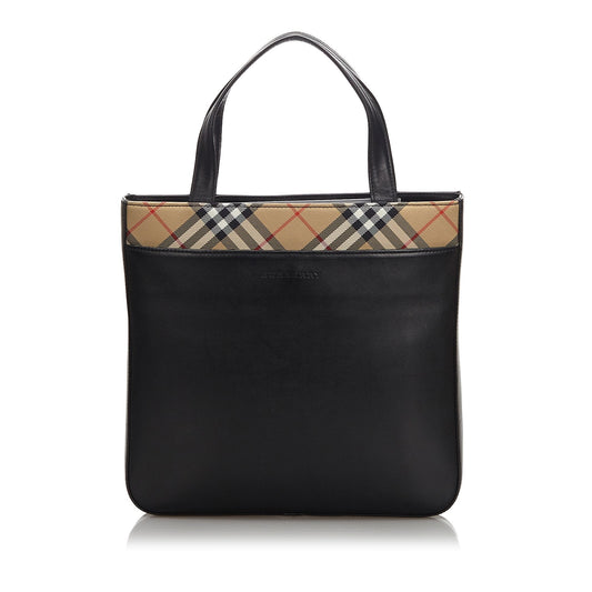 Burberry Black Others Leather Tote Bag United Kingdom