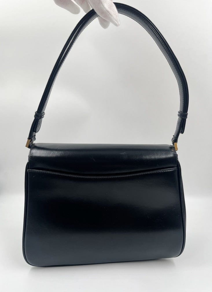 Stunning Vintage Gucci Box Bag - Black Leather