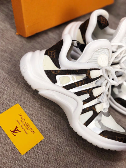 The Bags Vibe - Louis Vuitton Archlight White Brown Sneaker