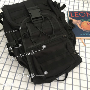 Gothslove Japanese Harajuku Black backpacks ulzzang large capacity Collegiate Backpack schoolbag For High Schoolers