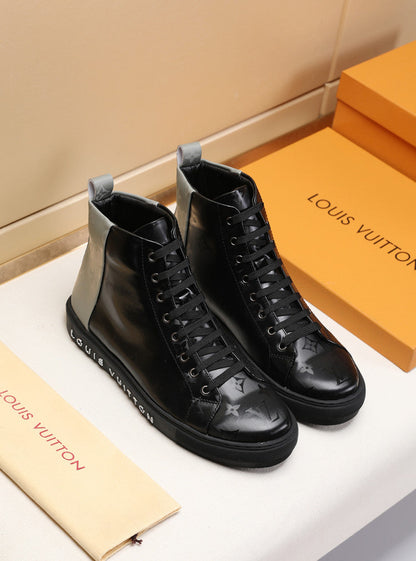 The Bags Vibe - Louis Vuitton Stellar Trainer Boot Black Gray Sneaker