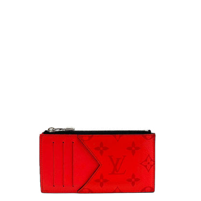 LOUIS VUITTON Taigarama Coin/Card Holder - Red Monogram