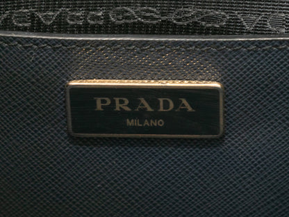 Navy & Blue Prada Galleria Saffiano Baltic Blue Tote Bag